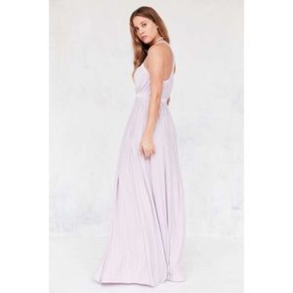 Silence + Noise Coralina Cupro Asymmetrical Dress